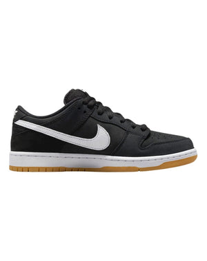 Nike SB Dunk Low Pro - Black / White - Black - Gum - -