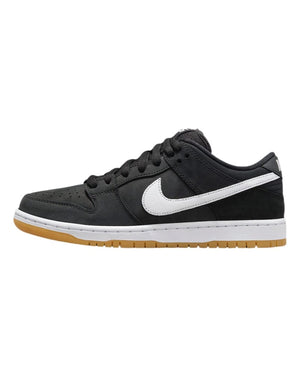 Nike SB Dunk Low Pro - Black / White - Black - Gum - -