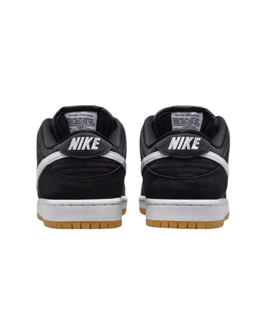 Nike SB Dunk Low Pro - Black / White - Black - Gum - -