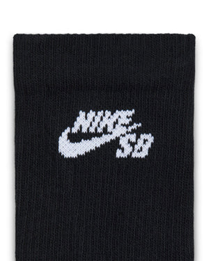 Nike SB Everyday Elevated Crew 3 Pack Socks - Black - IR1328-900 - 198730320014