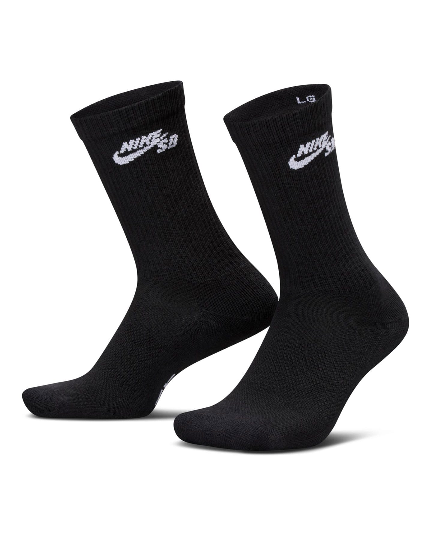 Nike SB Everyday Elevated Crew 3 Pack Socks - Black - IR1328-900 - 198730320014