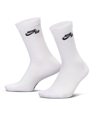 Nike SB Everyday Elevated Crew 3 Pack Socks - White - IR1328-910 - 198730319797