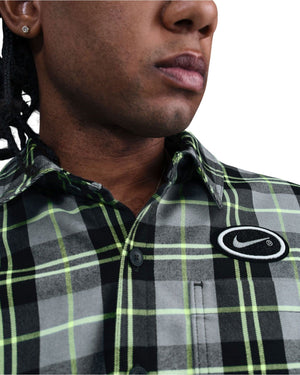 Nike SB Koston Flannel - Dark Smoke Grey / Volt - -