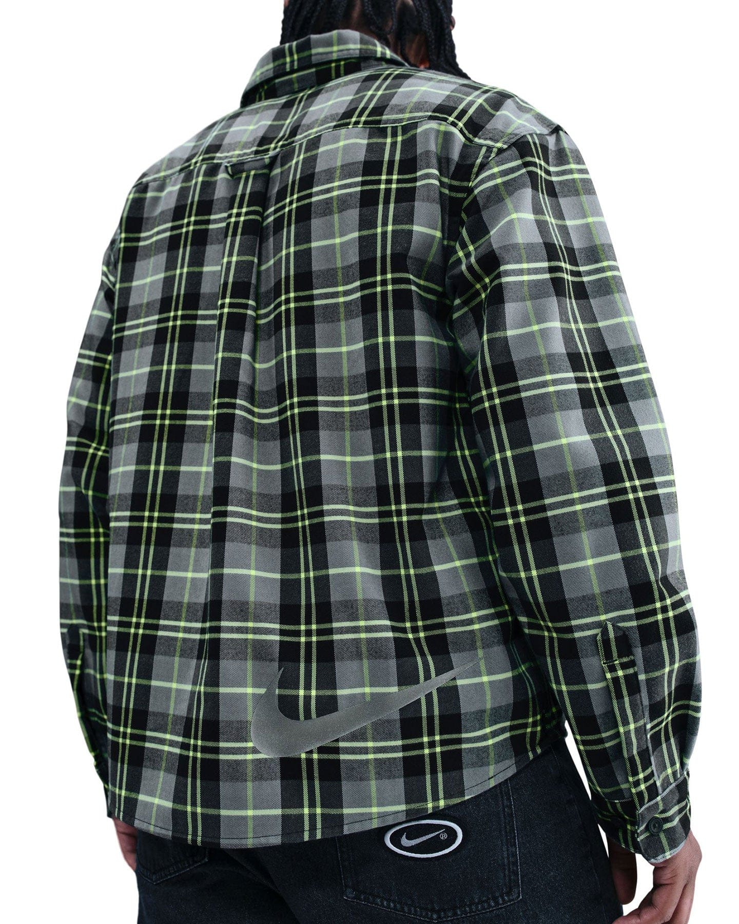 Nike SB Koston Flannel - Dark Smoke Grey / Volt - -