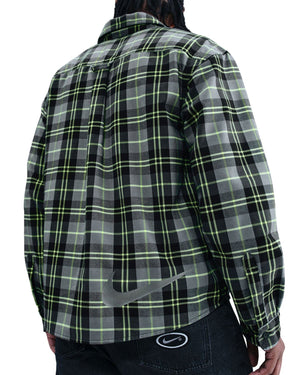 Nike SB Koston Flannel - Dark Smoke Grey / Volt - -