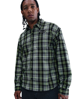 Nike SB Koston Flannel - Dark Smoke Grey / Volt - -