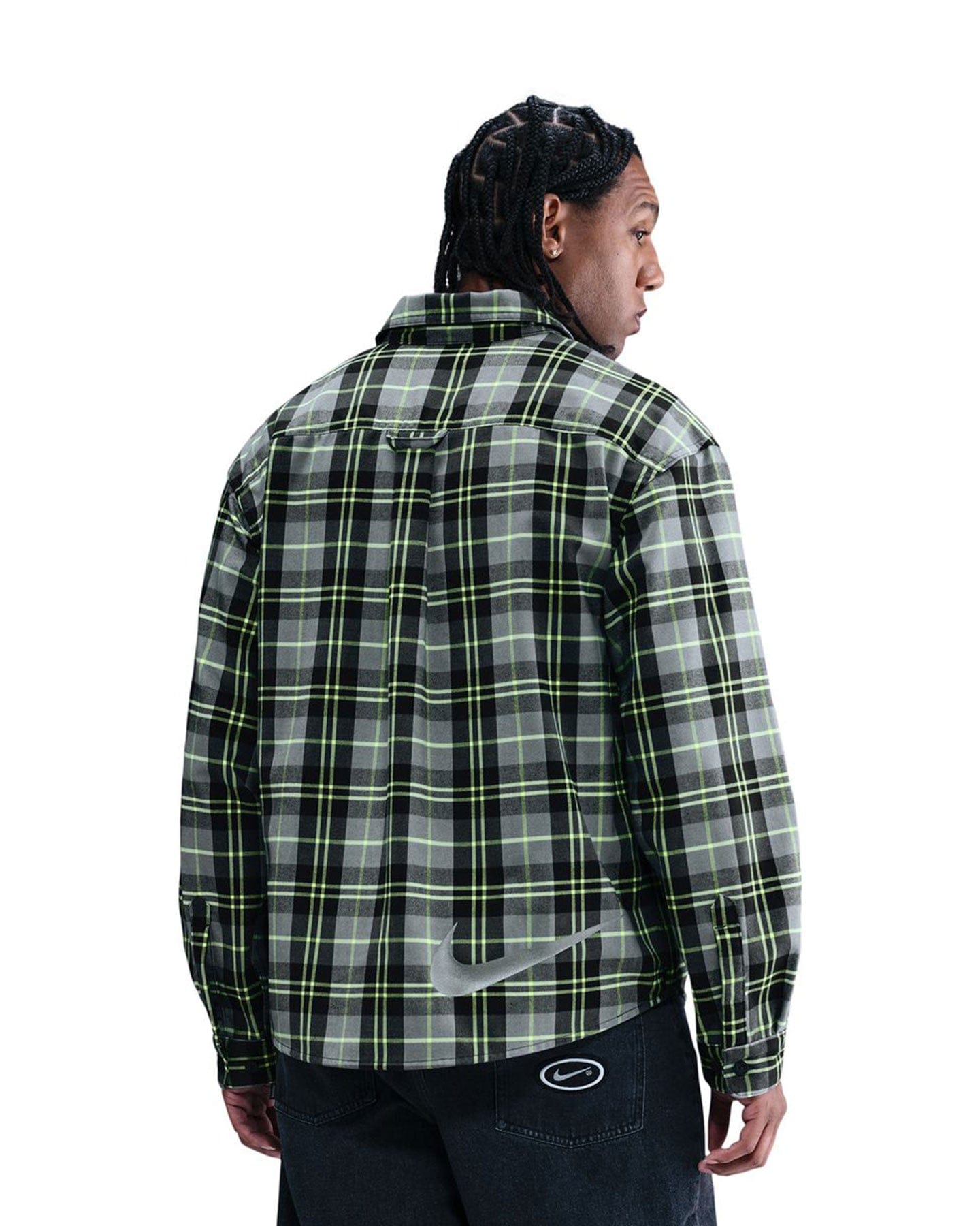 Nike SB Koston Flannel - Dark Smoke Grey / Volt - -