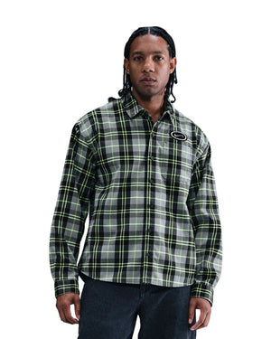 Nike SB Koston Flannel - Dark Smoke Grey / Volt - -