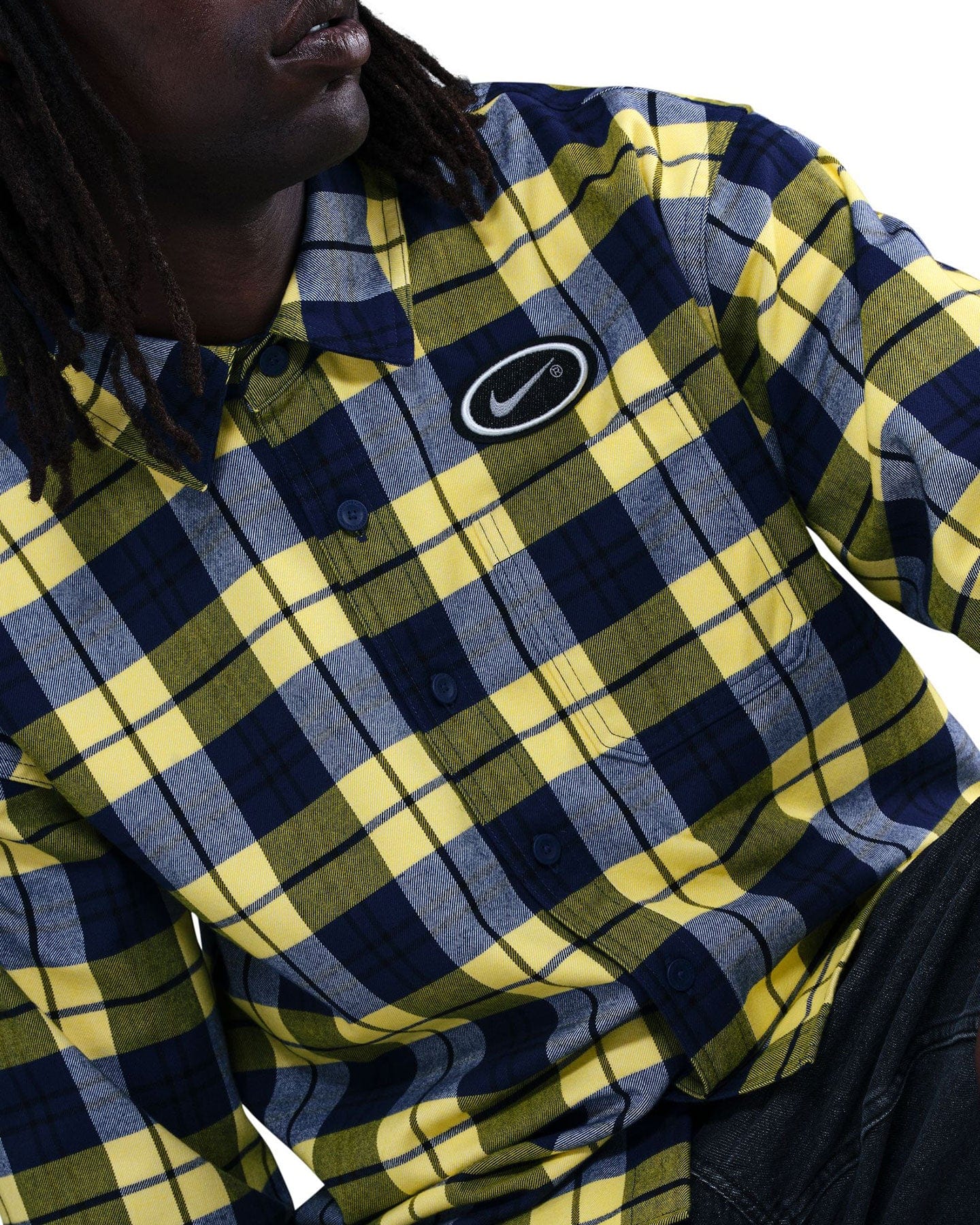 Nike SB Koston Flannel - Midnight Navy / Speed Yellow - -