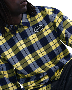 Nike SB Koston Flannel - Midnight Navy / Speed Yellow - -