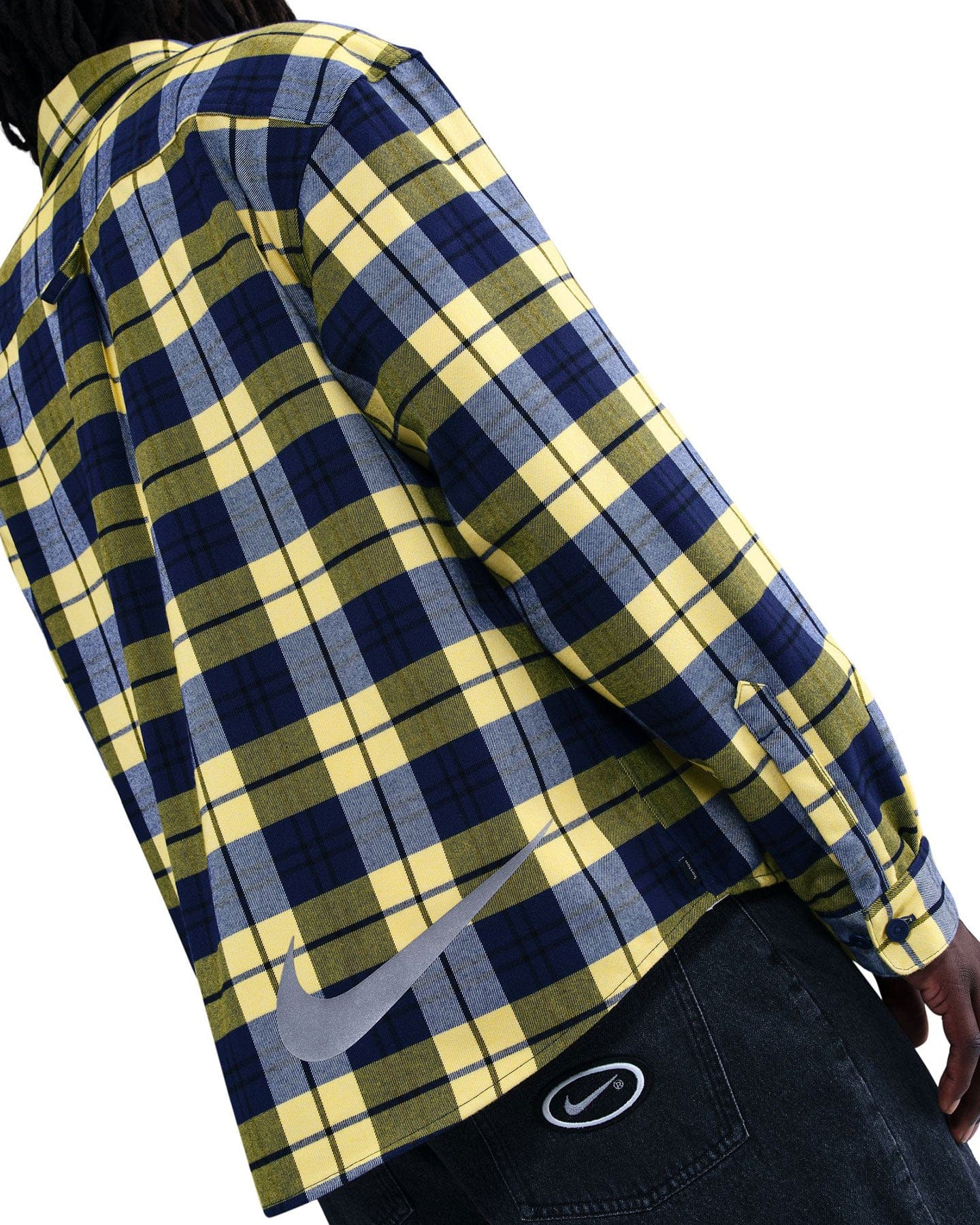 Nike SB Koston Flannel - Midnight Navy / Speed Yellow - -