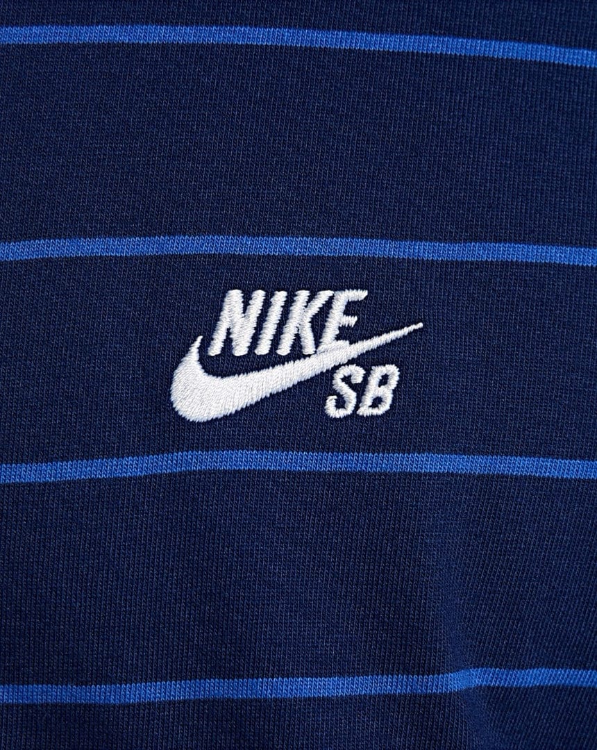 Nike SB M90 Striped Skate Tee - Blue Void - -