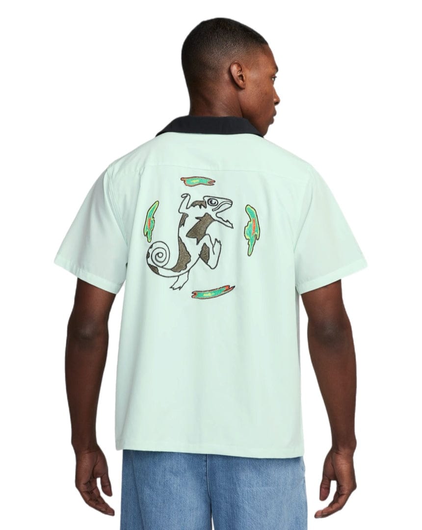 Nike SB Olympic Bowler Short Sleeve Button Up - Barely Green / Black - -