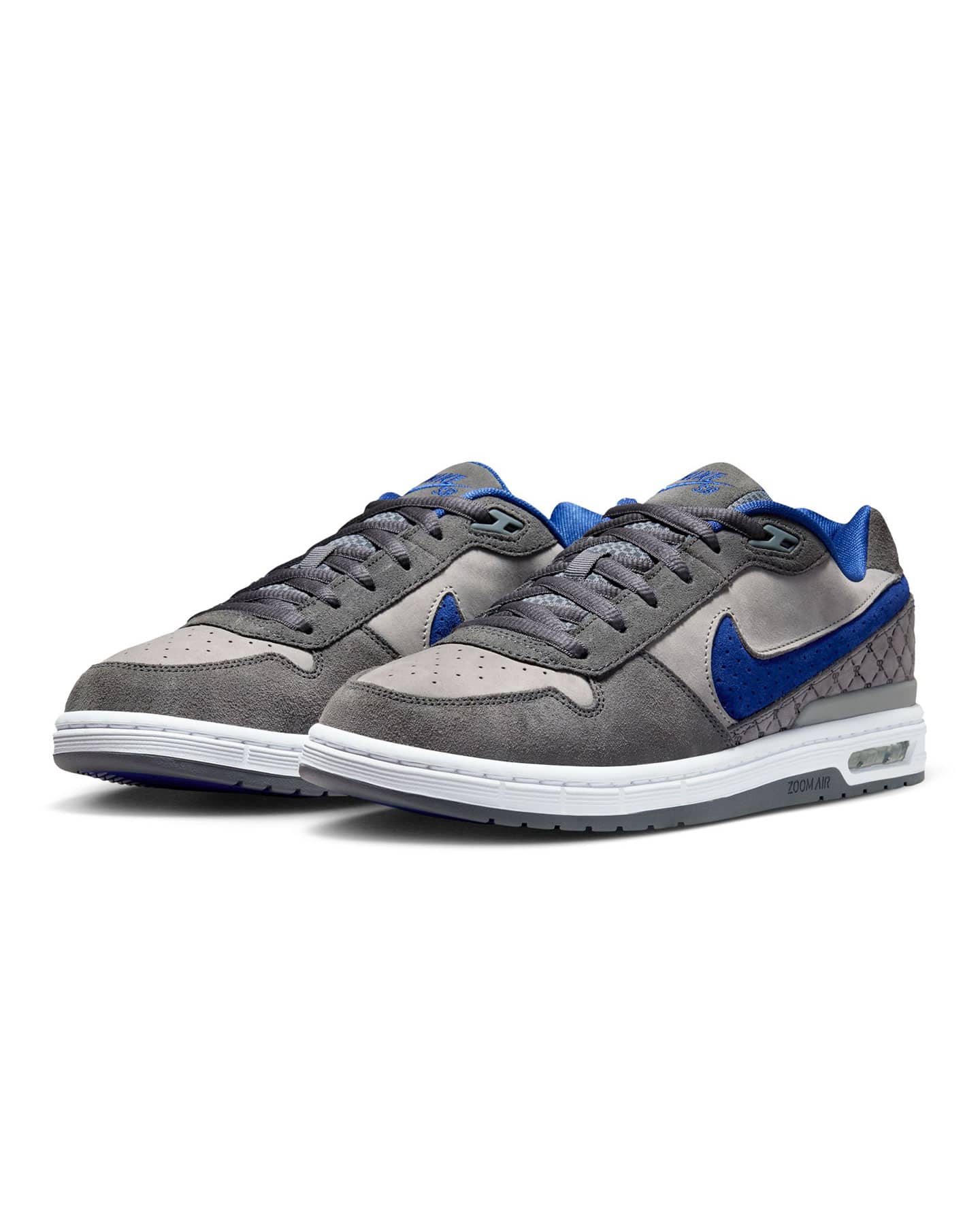 Nike SB Paul Rodriguez Zoom Air Low - Flint Grey / Deep Royal Blue - Flint Grey - -