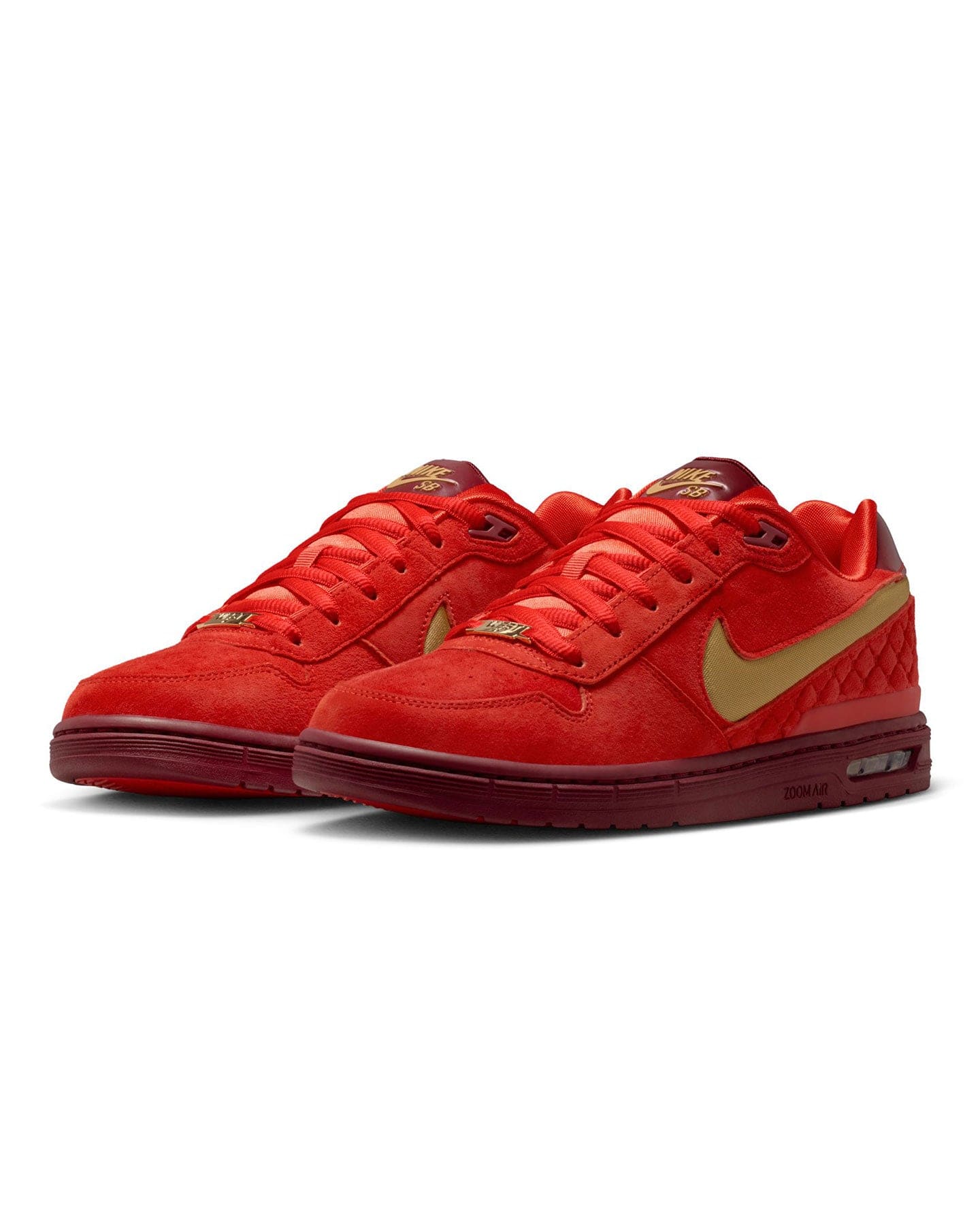 Nike SB Paul Rodriguez Zoom Air Low - Habanero Red / Club Gold - Team Red - -