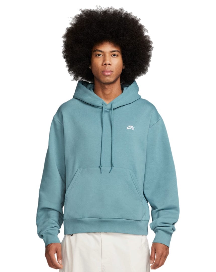 Nike SB Pullover HD Essentials Hoodie - Denim Turquoise - FV7351 464 - 197597414805