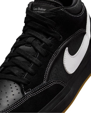 Nike SB React Leo - Black / White - Black / Gum - -