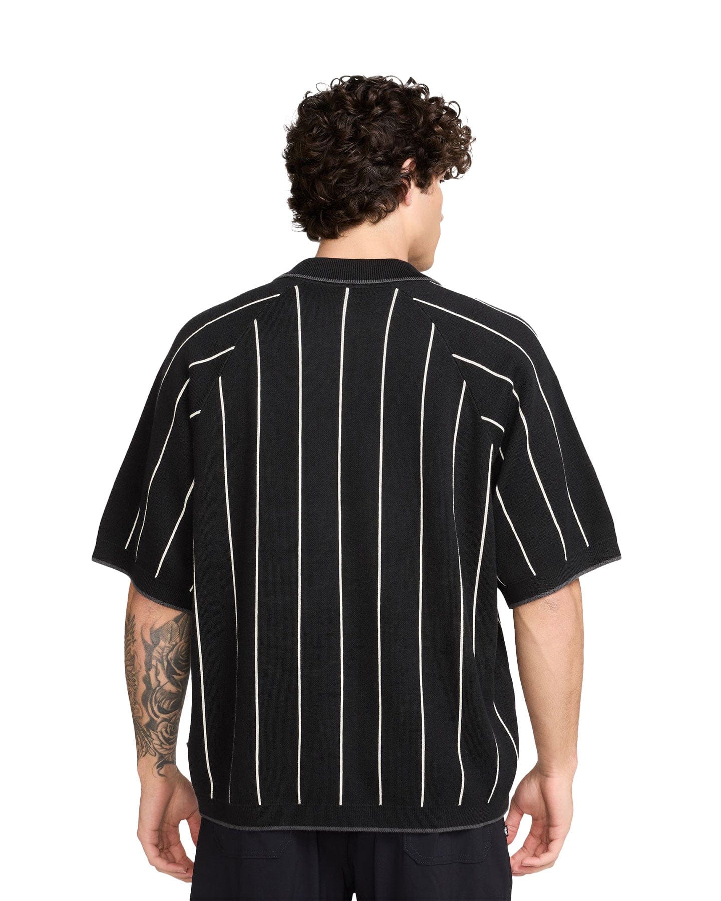 Nike SB Short Sleeve Striped Polo Sweater - Black - -
