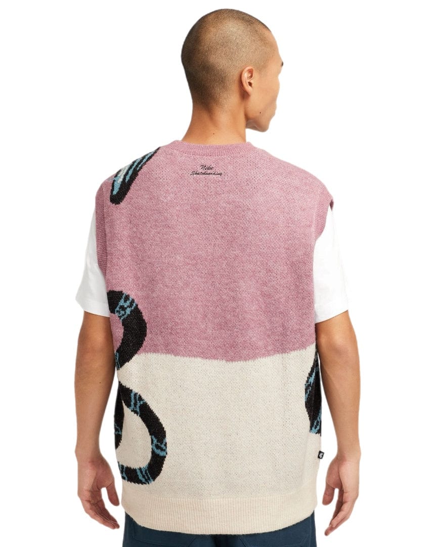 Nike SB Snake Sweater Vest - Plum Dust / Light Orewood Brown / Black - -