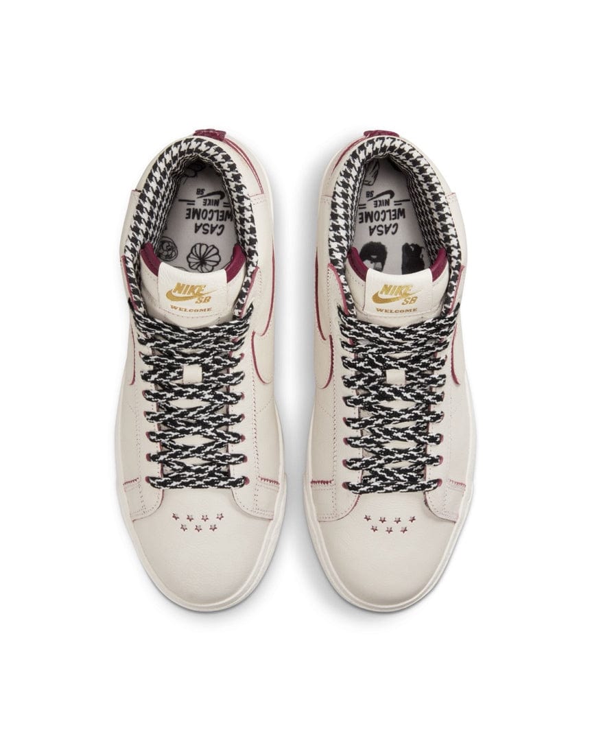 Nike SB x Welcome Madrid Zoom Blazer Mid - Sail / Dark Beetroot - -