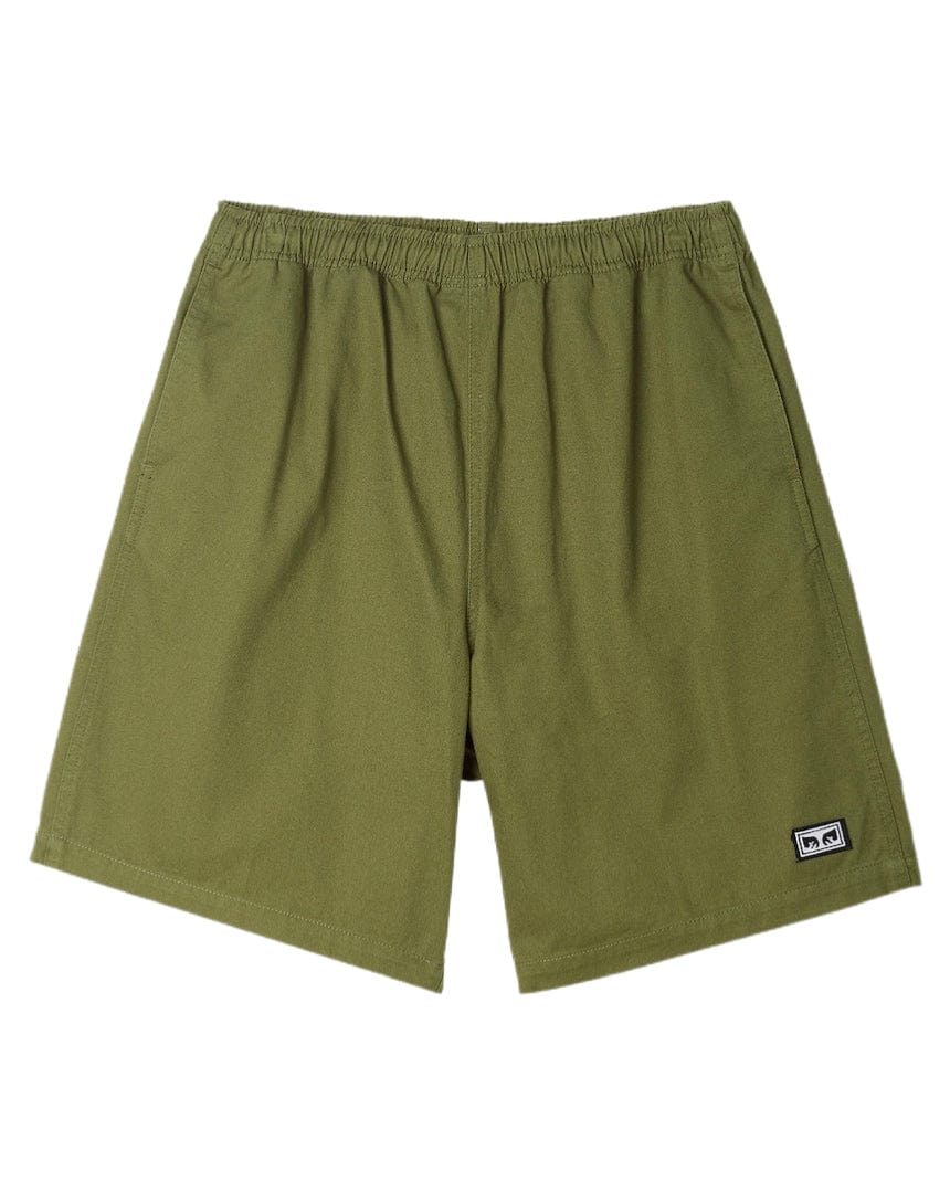 Obey Easy Relaxed Twill Shorts - Field Green - 172120078-GRN - 193259860959