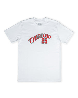 Overload 25 Year Arch Tee - White - -