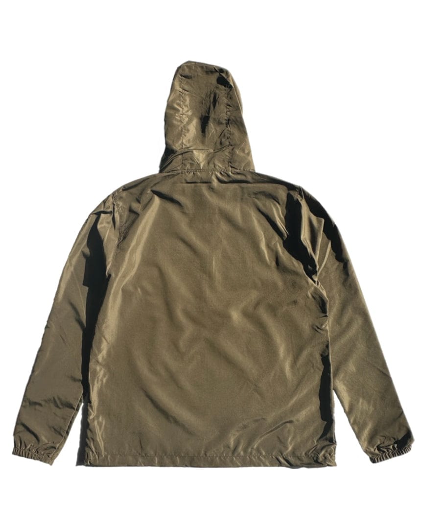 Overload Anorak Pullover Half Zip Windbreaker - Army Green - -