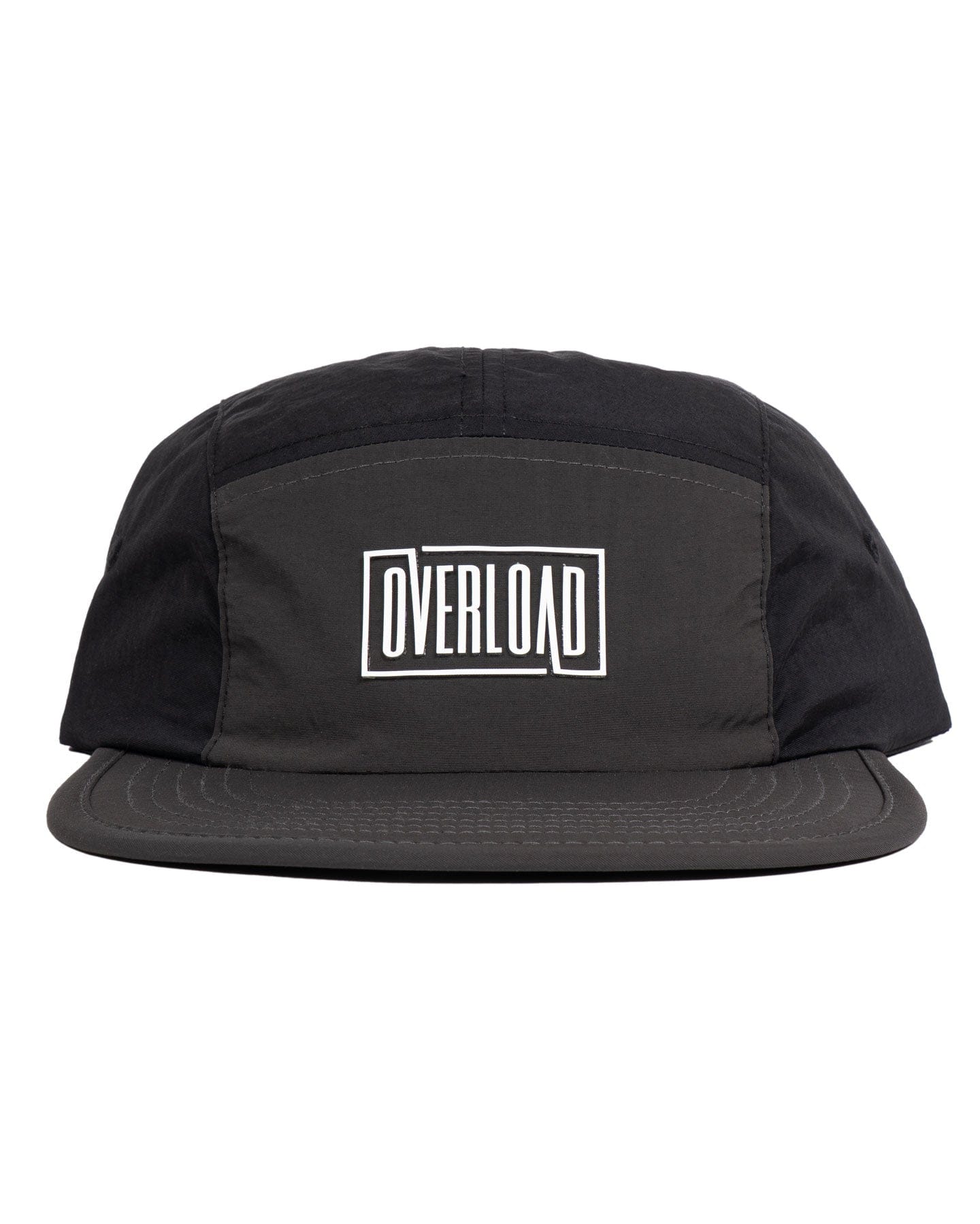 Overload Box Logo 5 Panel Camper Hat - Black / Coal - -