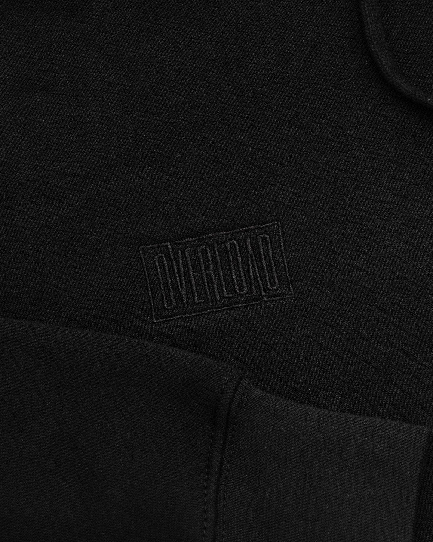 Overload Box Logo Embroidered Zip Hoody - Black / Black - -