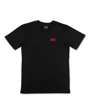 Overload Box Logo Embroidery Tee - Black / Red - -