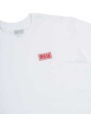 Overload Box Logo Embroidery Tee - White / Red - -