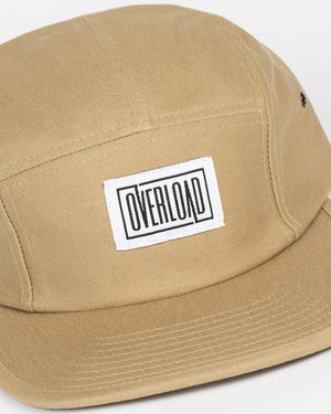 Overload Box Logo Patch 5 Panel Camper Hat - Khaki - 7005 - 11277303