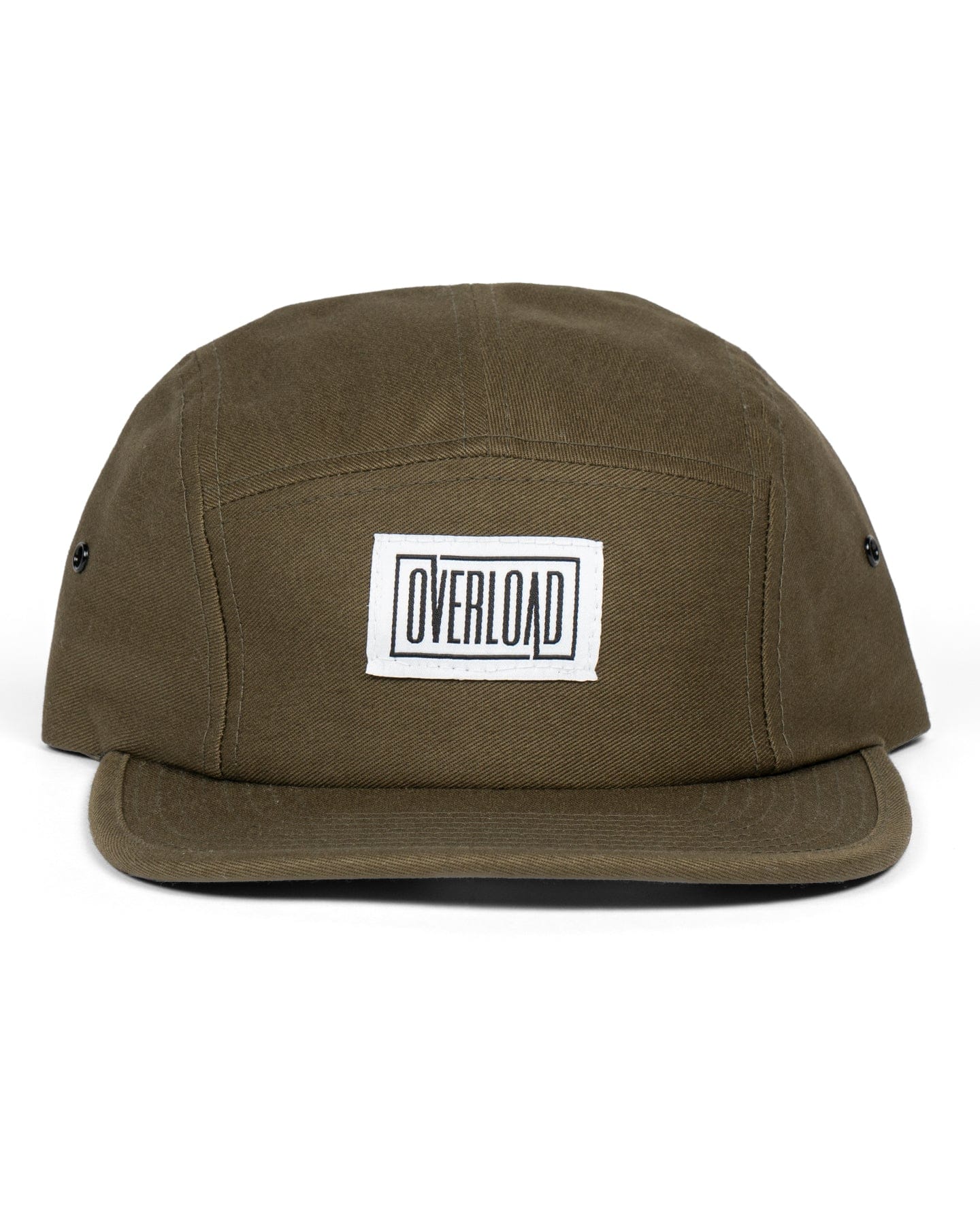 Overload Box Logo Patch 5 Panel Camper Hat - Olive Green - 7005 - 09376759