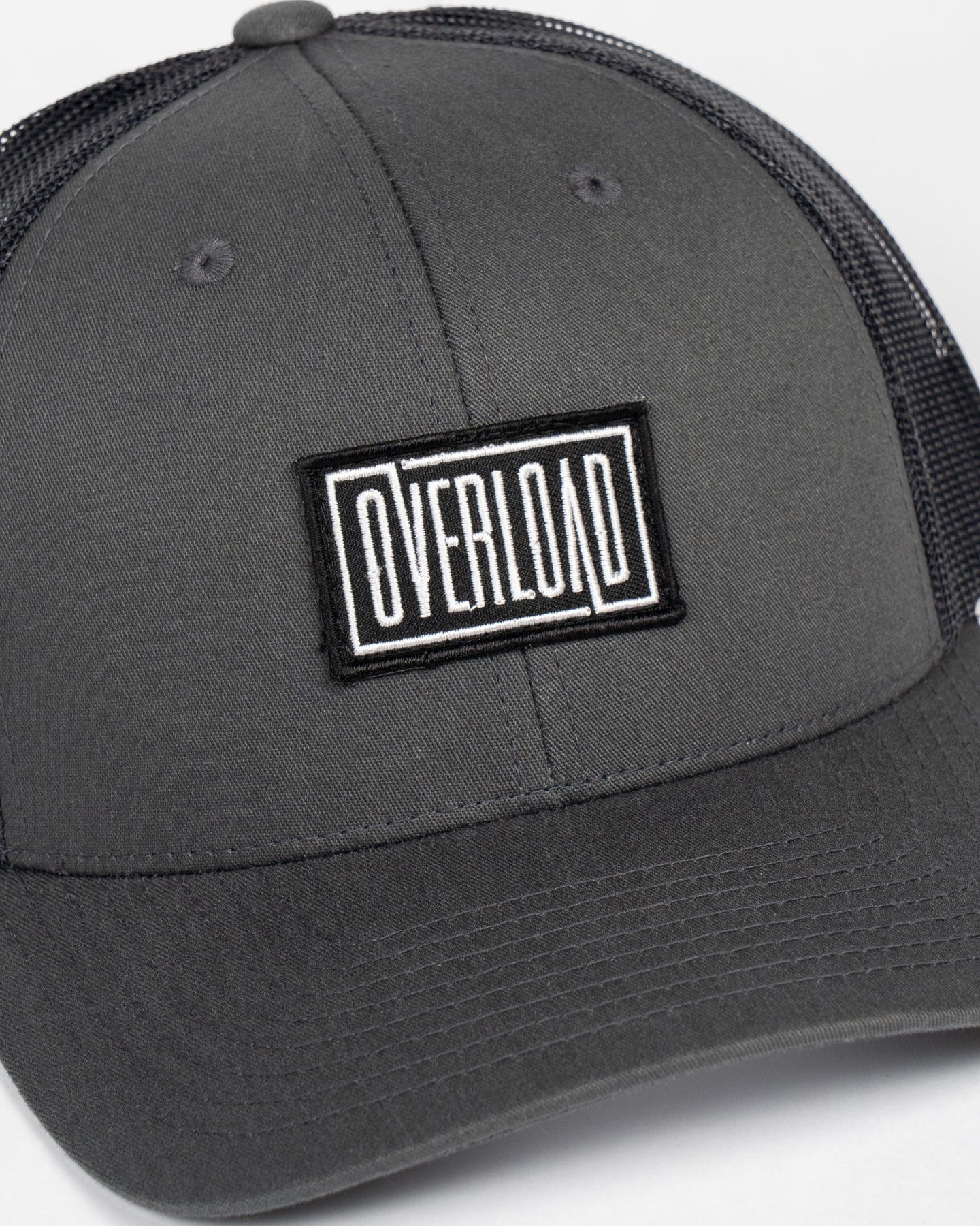 Overload Box Logo Patch Trucker Hat - Charcoal - 6601 - 07640055