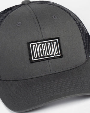 Overload Box Logo Patch Trucker Hat - Charcoal - 6601 - 07640055