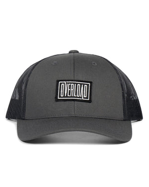 Overload Box Logo Patch Trucker Hat - Charcoal - 6601 - 07640055