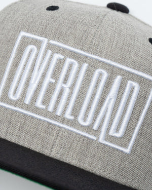 Overload Box Logo Snapback Hat - Heather / Black - OLBXSNPLGRYBLK - 61872887