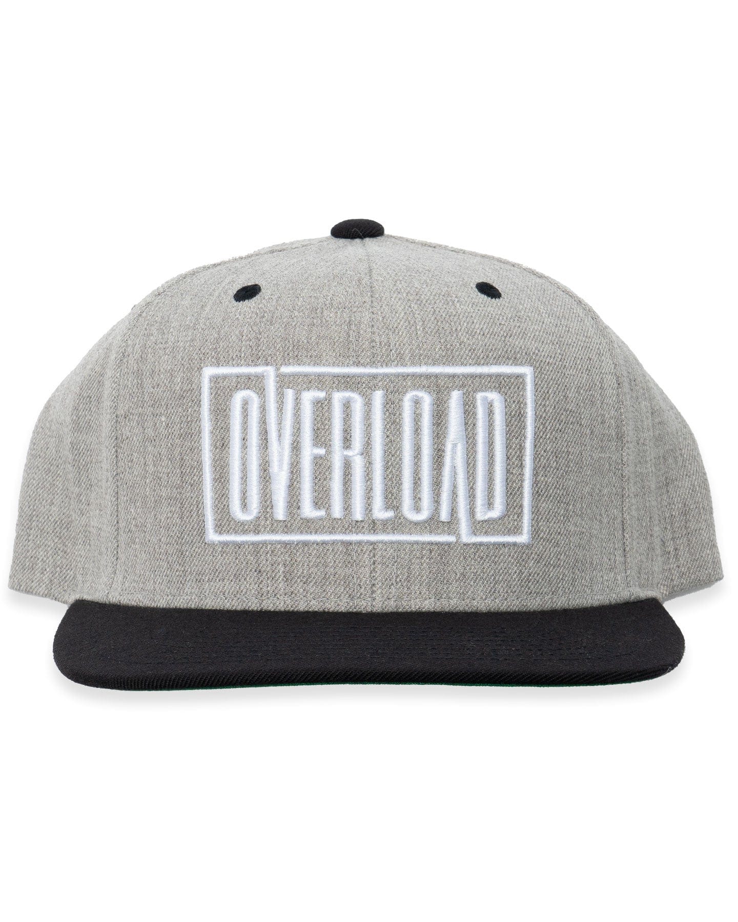 Overload Box Logo Snapback Hat - Heather / Black - OLBXSNPLGRYBLK - 61872887