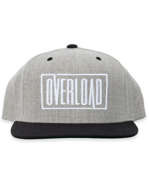 Overload Box Logo Snapback Hat - Heather / Black - OLBXSNPLGRYBLK - 61872887
