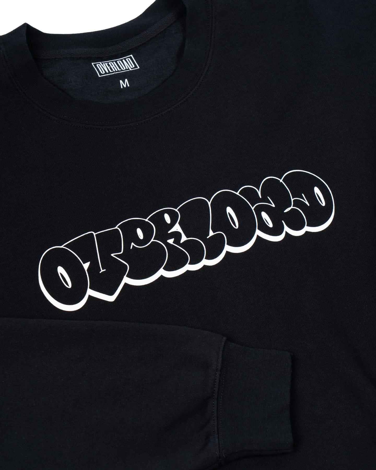 Overload Bubble Letter Glow Crewneck - Black - -