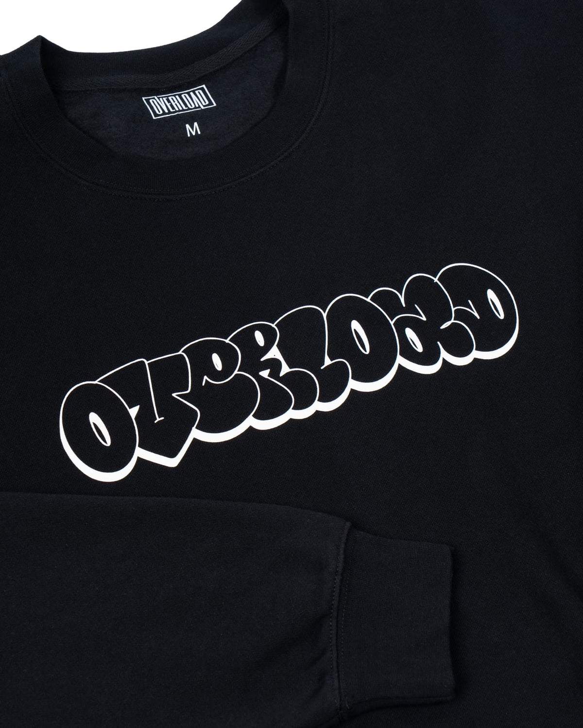 Overload Bubble Letter Glow Crewneck - Black - -