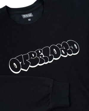Overload Bubble Letter Glow Crewneck - Black - -