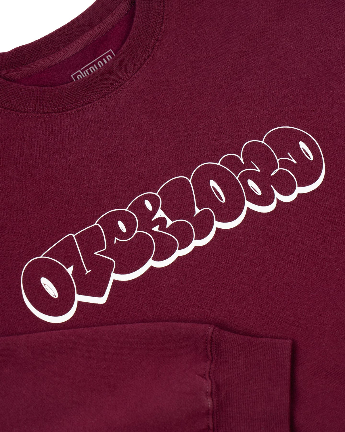 Overload Bubble Letter Glow Crewneck - Maroon - -