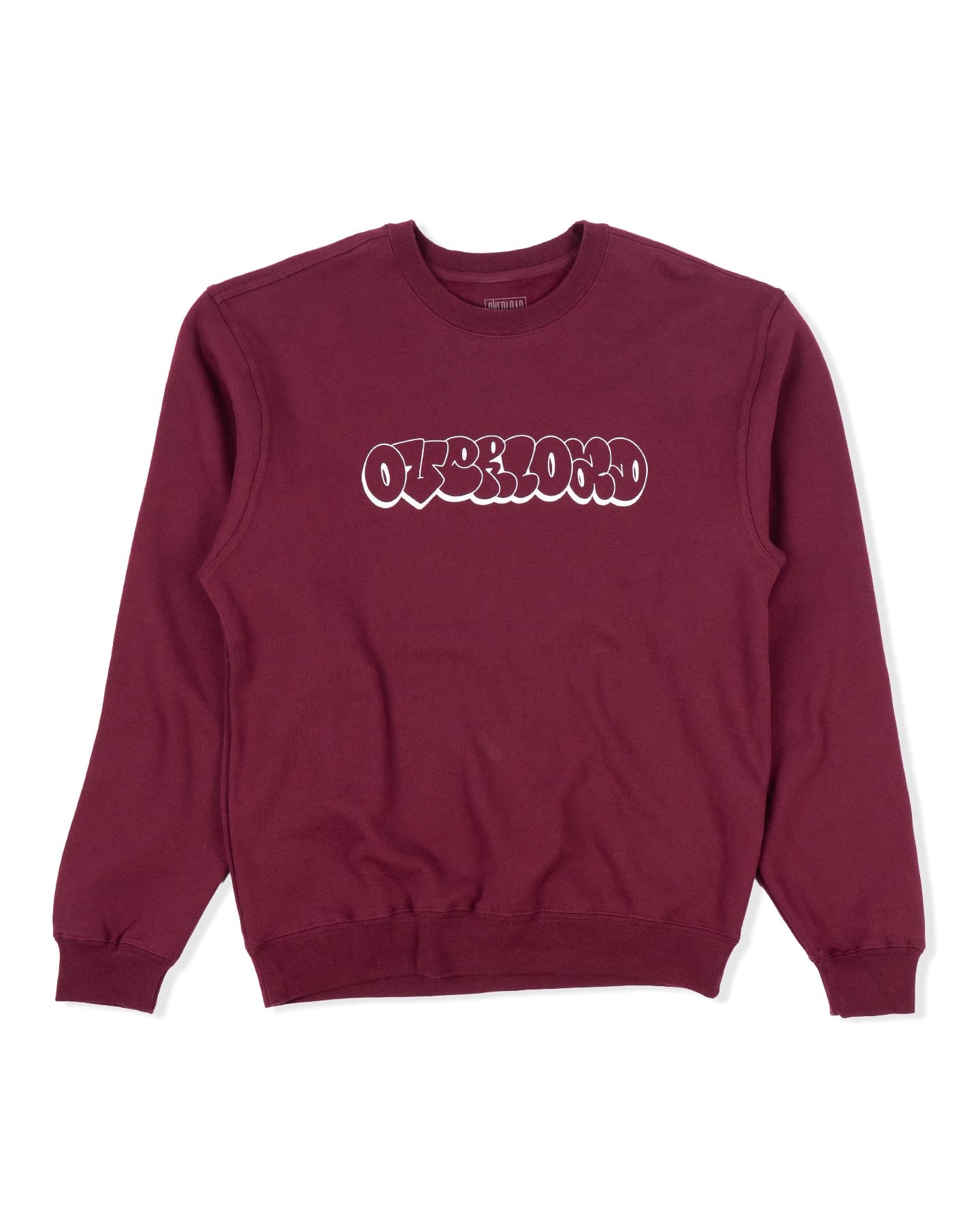 Overload Bubble Letter Glow Crewneck - Maroon - -
