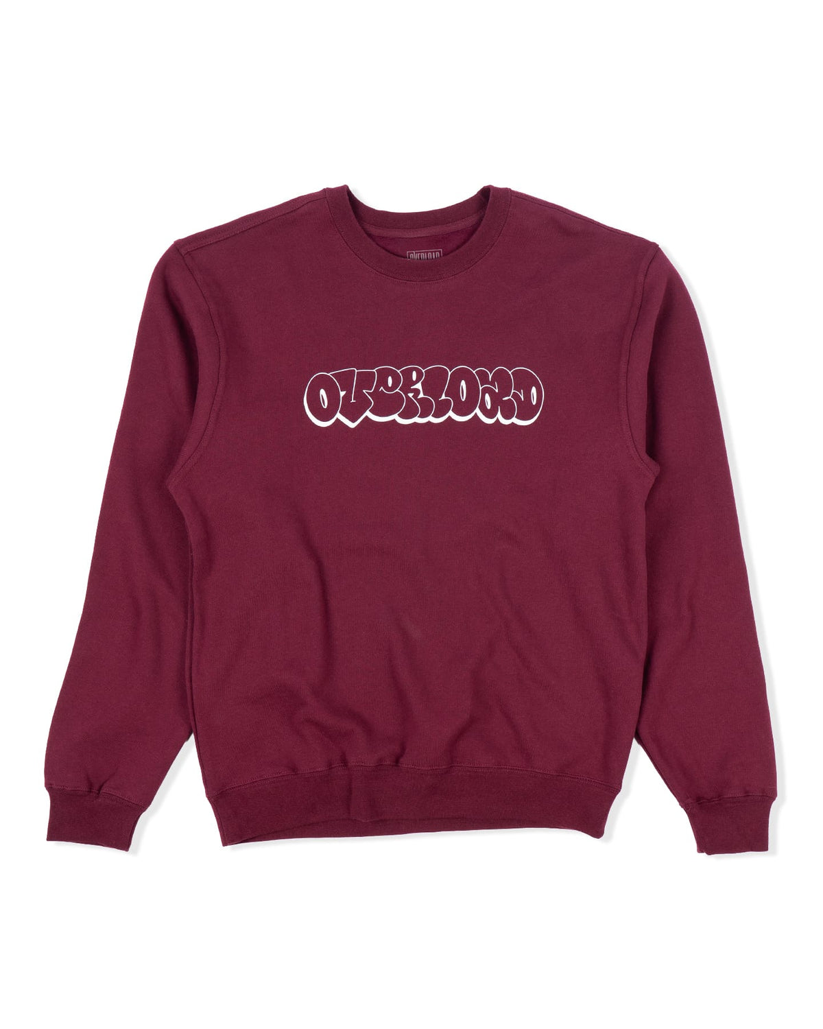 Overload Bubble Letter Glow Crewneck - Maroon - -