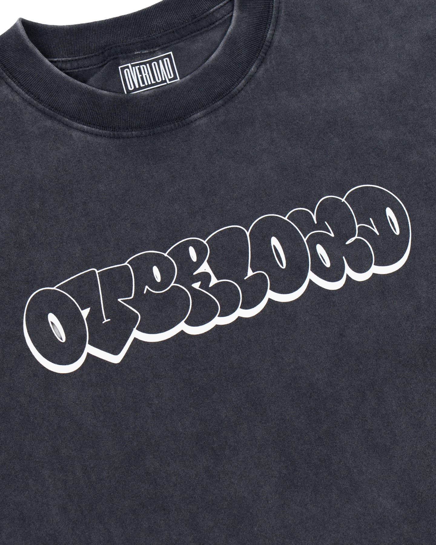 Overload Bubble Letter Glow Tee - Vintage Black - -