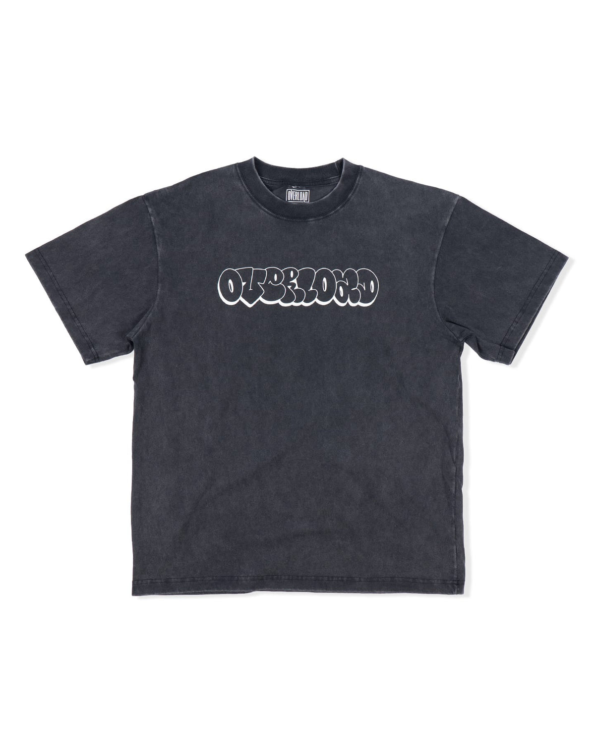 Overload Bubble Letter Glow Tee - Vintage Black - -