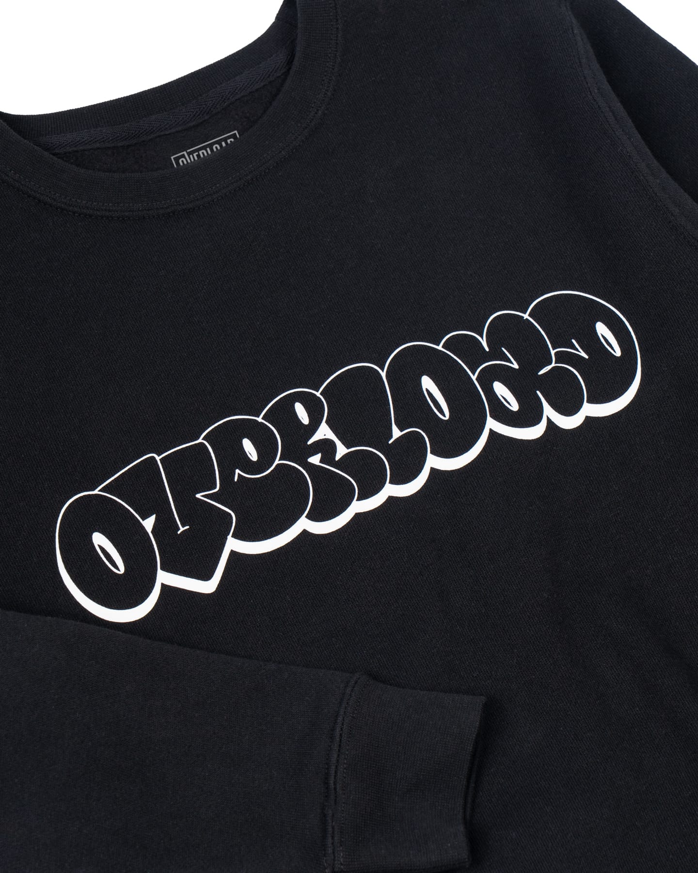 Overload Bubble Letter Glow Youth Crewneck - Black - -