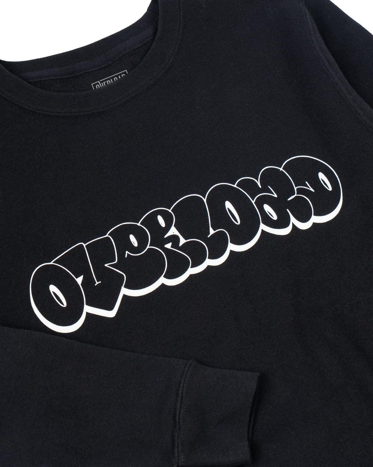 Overload Bubble Letter Glow Youth Crewneck - Black - -