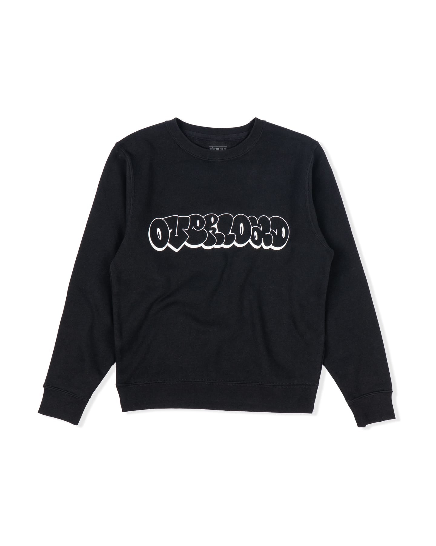 Overload Bubble Letter Glow Youth Crewneck - Black - -